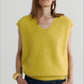 Wool blend long-hair soft V-neck vest | 3 color