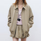 Casual & versatile gathered hem jacket | 2 color