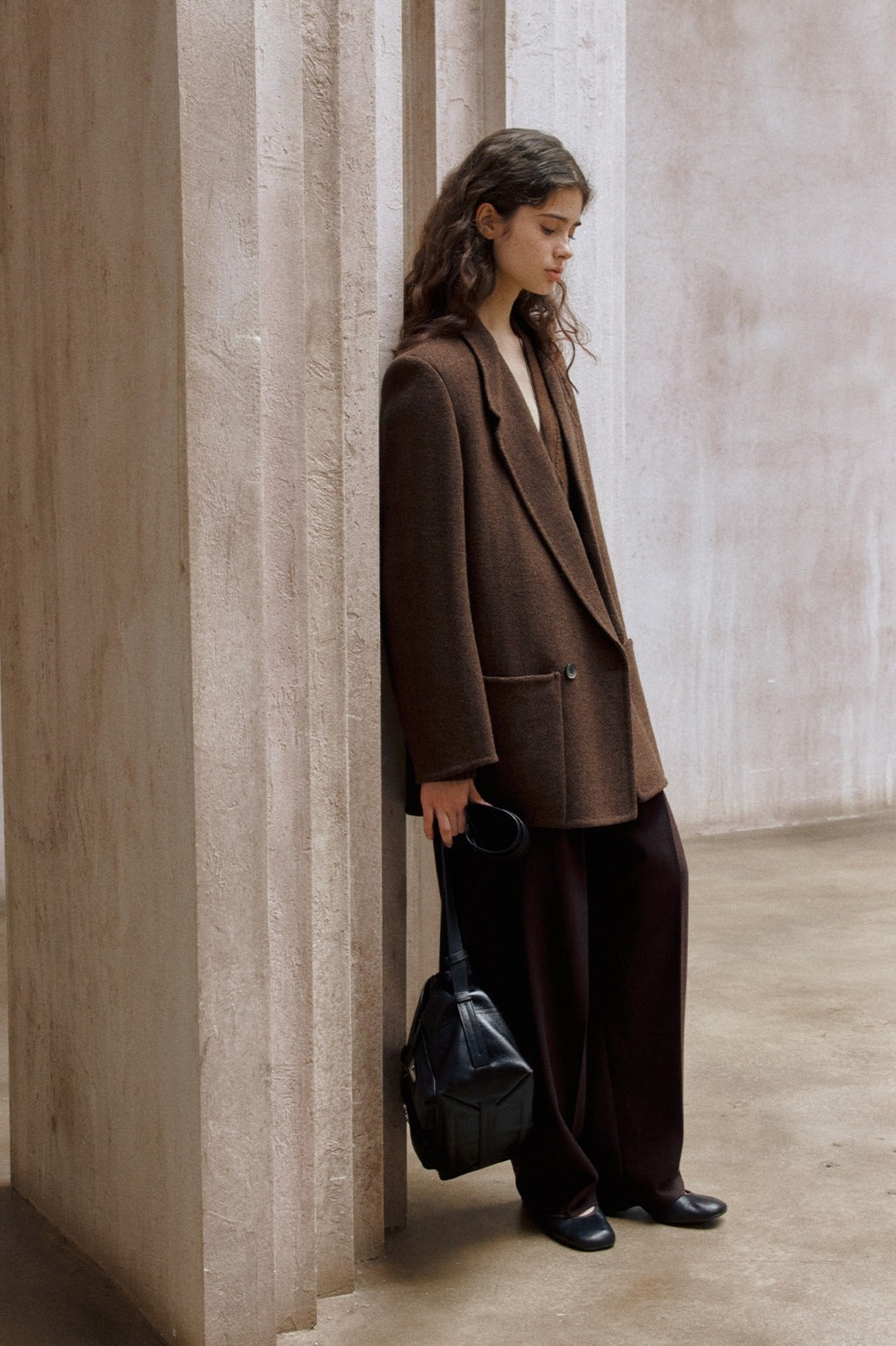 100% wool structured minimalist design jacket | 2 color