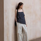 Lightweight irregular hem striped sling top | 3 color