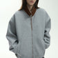 Cotton blend silhouetted corduroy collar jacket | 3 color