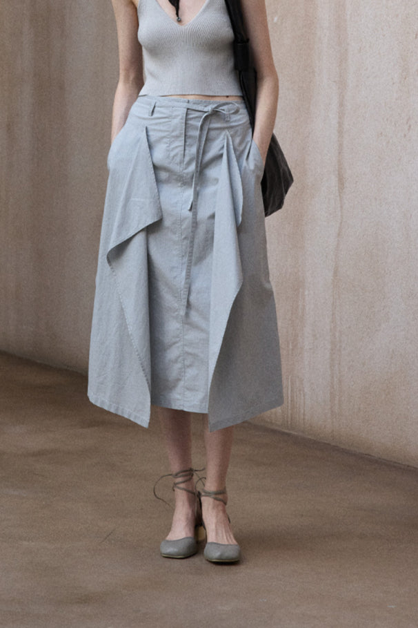 100% cotton fluttering panels skirt | 3 color