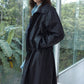 Cotton textured fabric relaxed fit trench coat | 2 color