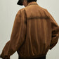 Retro style loose fit suede pocket jacket | 2 color