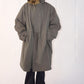 Cotton blend detachable faux fur collar padding parka coat | 2 color