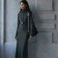 Cotton blend minimalist henry collar dress | 3 color