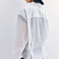 Cotton blend lightweight semi-sheer adjustable shirt | 2 color