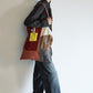 Vintage-style patchwork tote bag