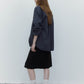 100% cotton mini check pattern mid-length shirt | 3 color
