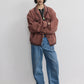 Retro style loose fit suede pocket jacket | 2 color