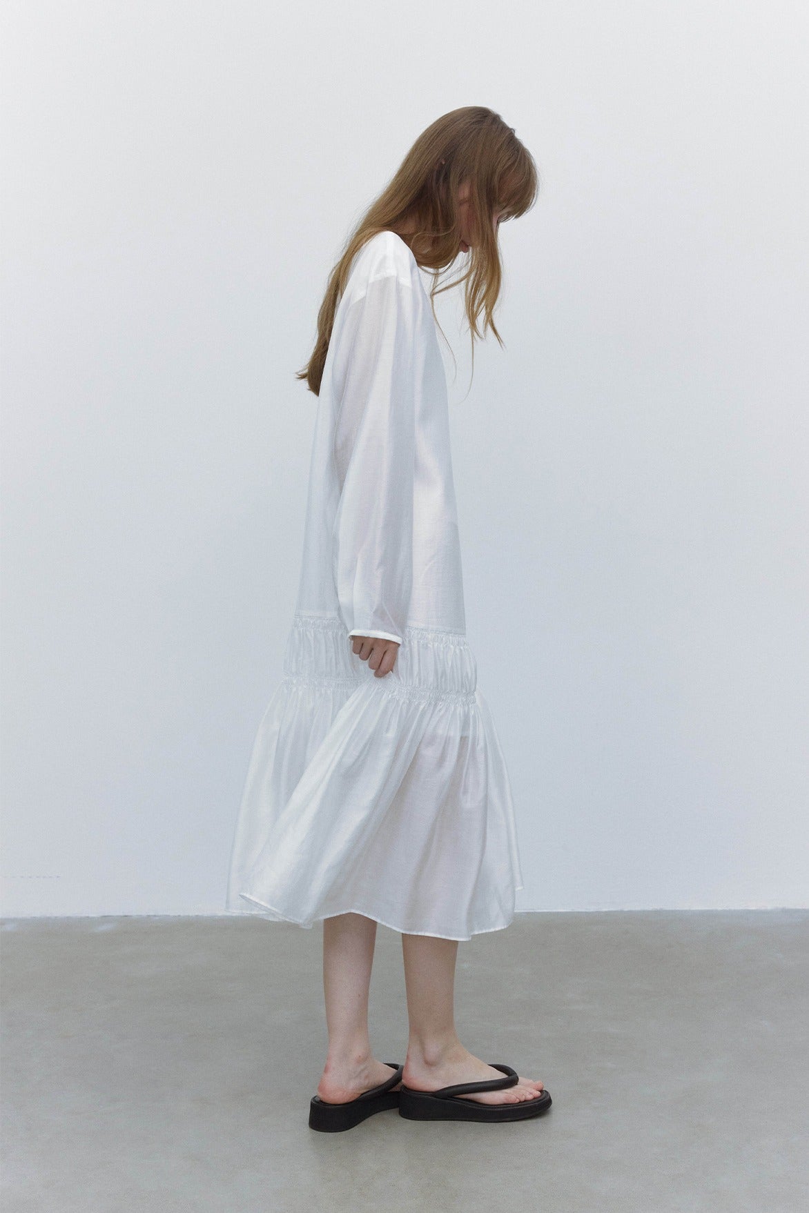 Lyocell blend feather-light softness flowing dress | 2 color