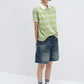 Cotton blend stripped pattern polo t-shirt | 3 color