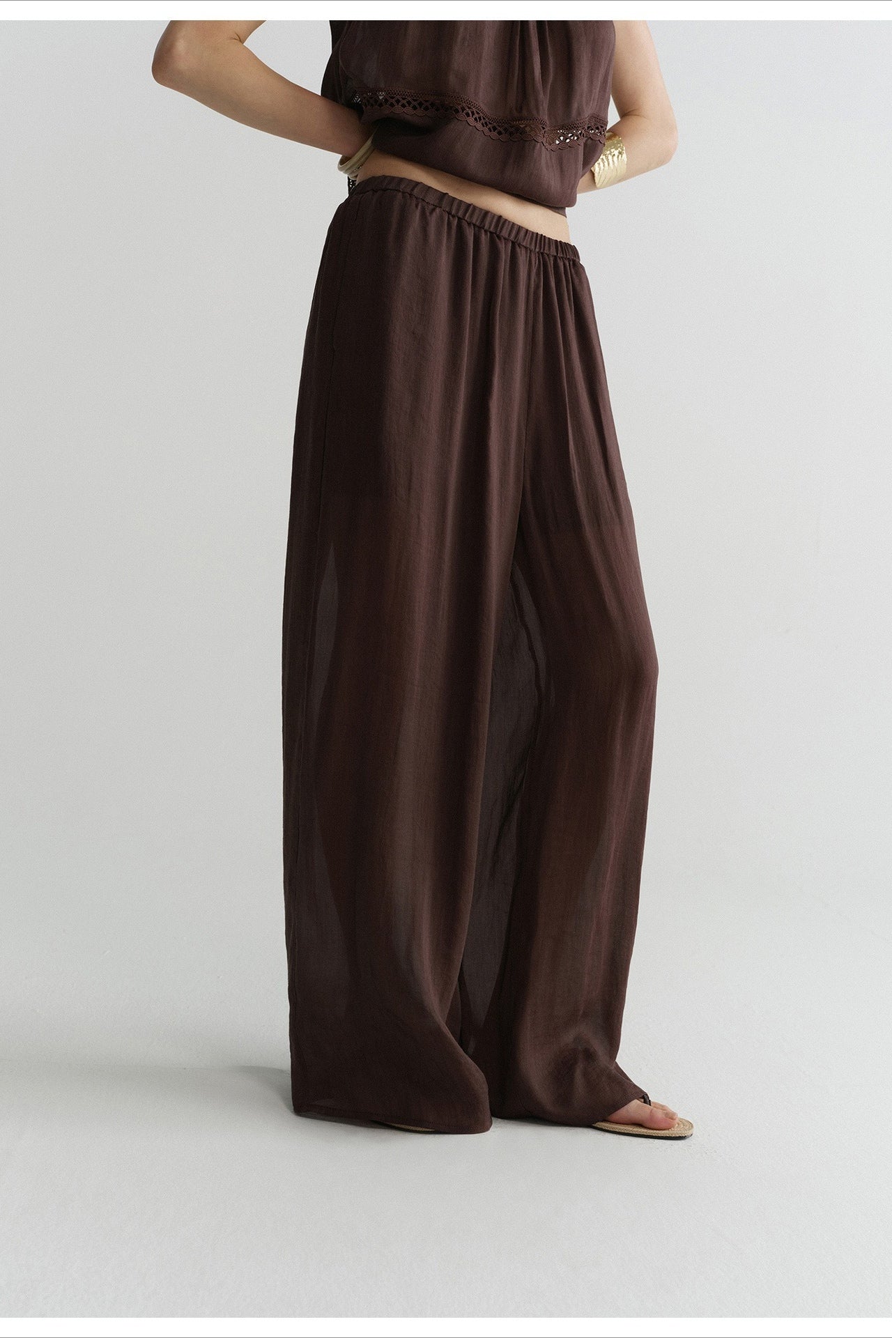 Pantalon très ample mélange rayonne-ramie-Tencel | 2 couleurs