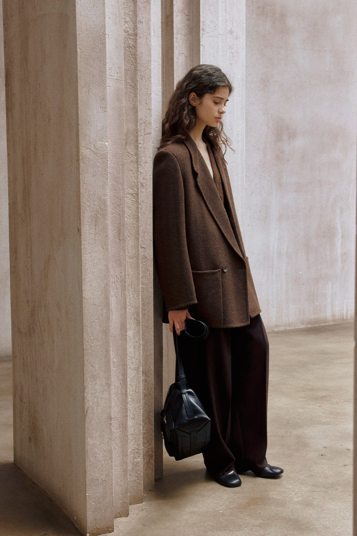 100% wool structured minimalist design jacket | 2 color