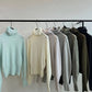 100% wool silhouetted high neck sweater | 6 color