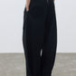 Viscose-cotton curved silhouette casual cleanfit pants | 3 color