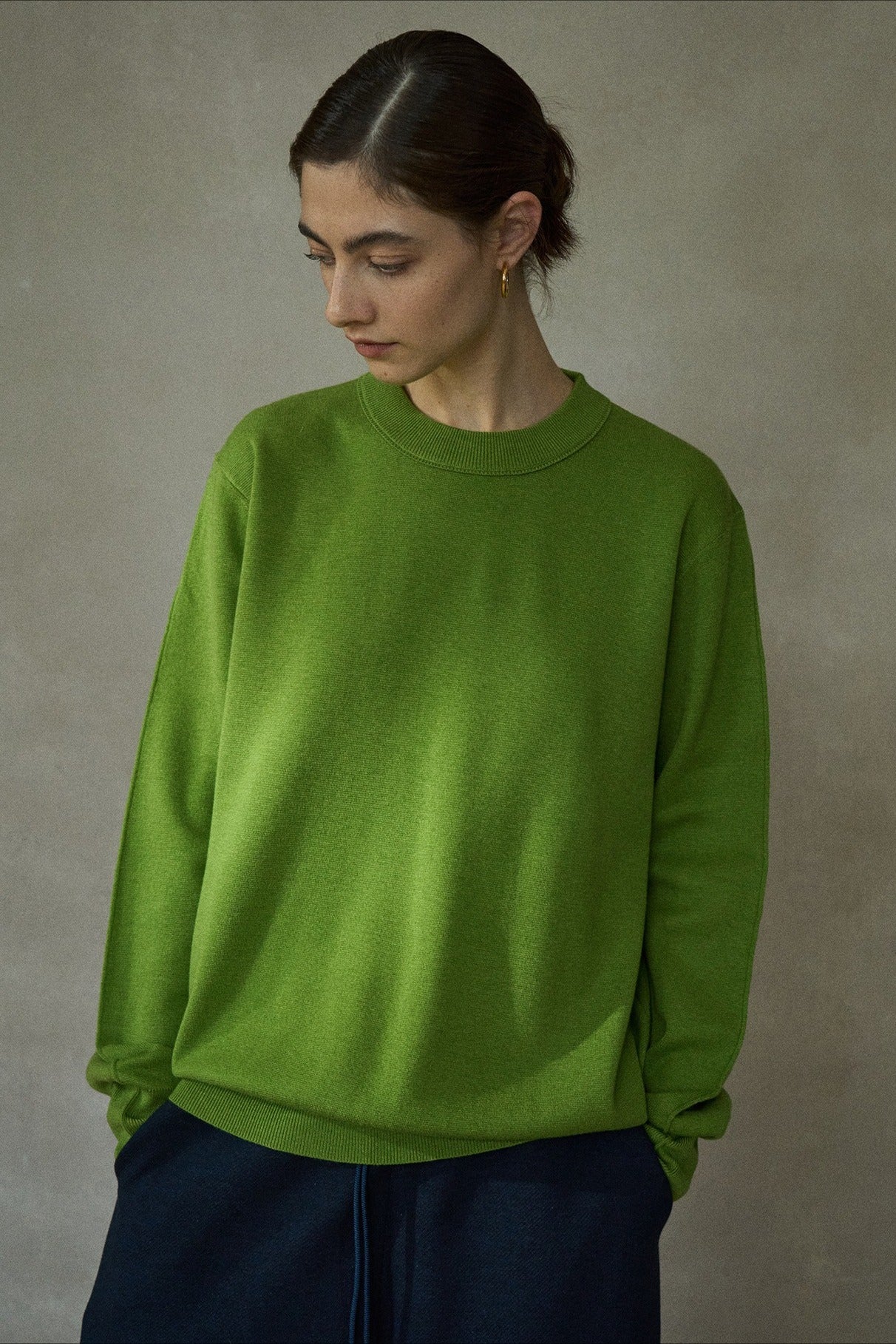 Wool blend classic round neck sweater | 6 color
