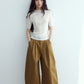 100% cotton curved blade pants | 3 color