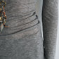 Wool containing lightweight soft high-neck knit top | 6 color