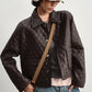 Retro-style quilted PU jacket | 2 color