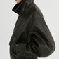 PU silhouetted retro style jacket | 2 color