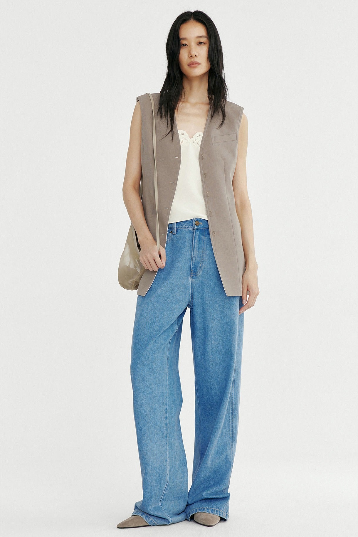 Sleek fit defined waist vest | 2 color