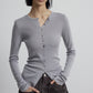 Wool containing slim knitwear | 6 color