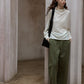 Wool containing soft and elastic waisted top | 7 color