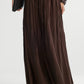 Viscose blend soft pleats big hem A-line skirt | 2 color