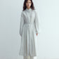 Relaxed stand collar waisted shirt dress coat | 3 color