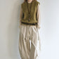 100% wool chunky texture rib vest | 4 color