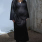 Crackle-glaze texture slant opening wrap jacket | 2 color