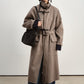 100% wool sharp structured horn buttons coat | 2 color