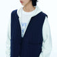 Wool blend filling quilted vest | 3 color