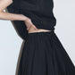 Cotton blend balloon silhouette airy skirt | 3 color