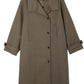Relaxed fit stand collar silhouette trench coat