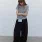 Lyocell-cotton lantern shape relaxed-fit pants | 6 color
