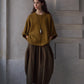 Wool blend loose fit silhouette skirt | 2 color