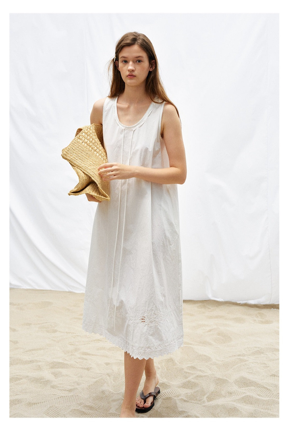 Ohmi Bleach | 100% cotton embroidery dress | 2 color
