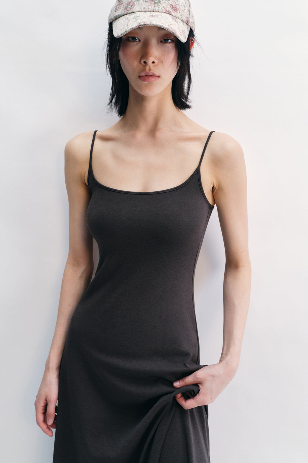 Elastic slim sling max-dress | 3 color