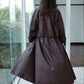 Cotton textured fabric relaxed fit trench coat | 2 color