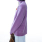 Wool blend high neck sweater | 4 color