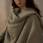 Wool-silk-angora double-faced jacket scarf collar | 4 color