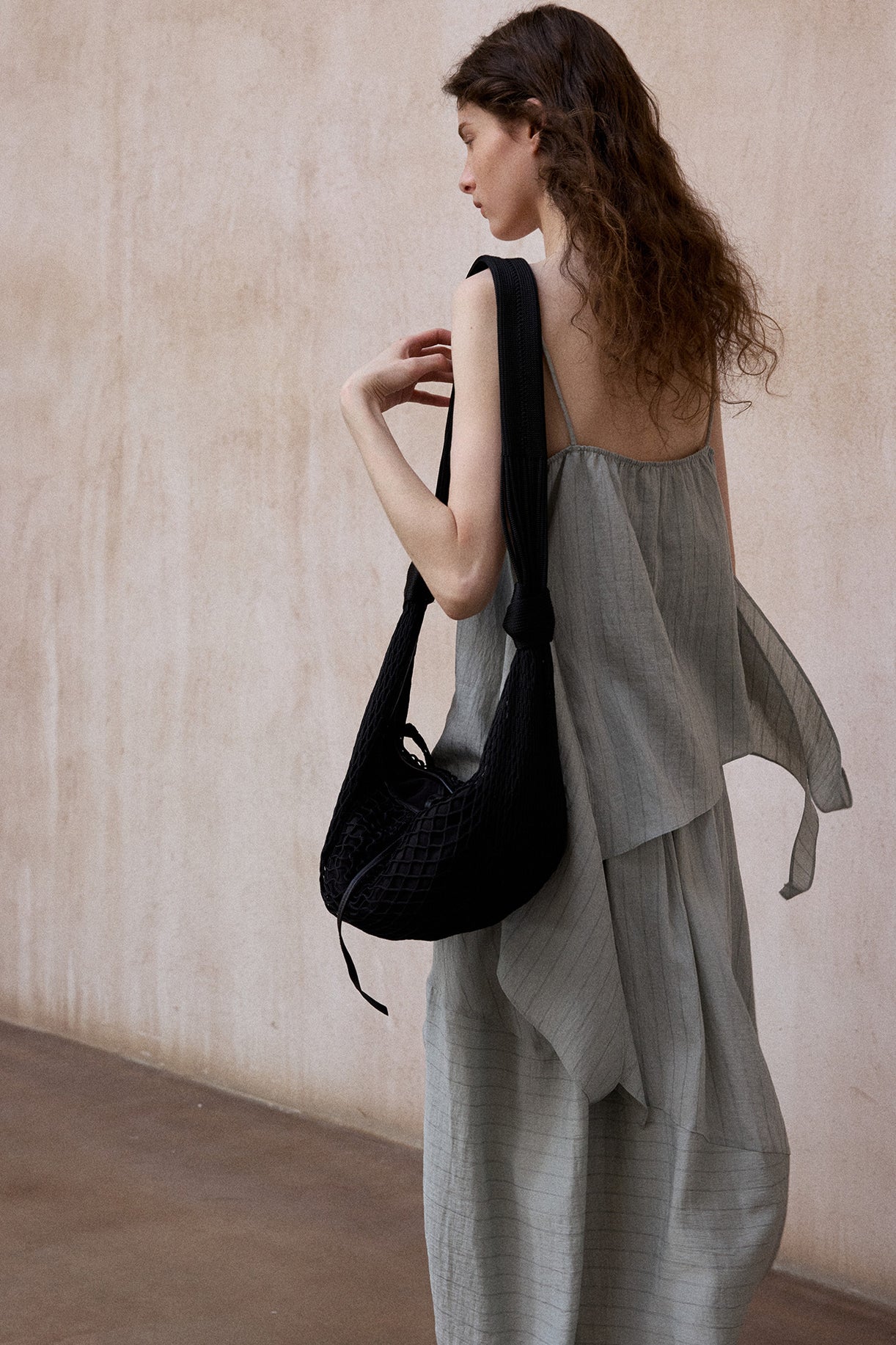 Lightweight irregular hem striped sling top | 3 color