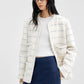 Wool blend elegant tweed jacket