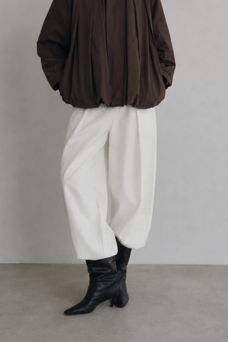 Lyocell-cotton pleated trousers | 3 color