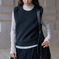 100% wool shoulder straps vest | 3 color