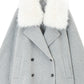 Wool blend oversized collar jacket | 2 color