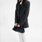 Wool blend tailored waist silhouetted blazer jacket | 2 color