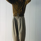 Cotton blend clean-fit silhouetted casual pants | 3 color